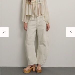 NWT free people We The Free Good Luck Mid-Rise Barrel Jeans